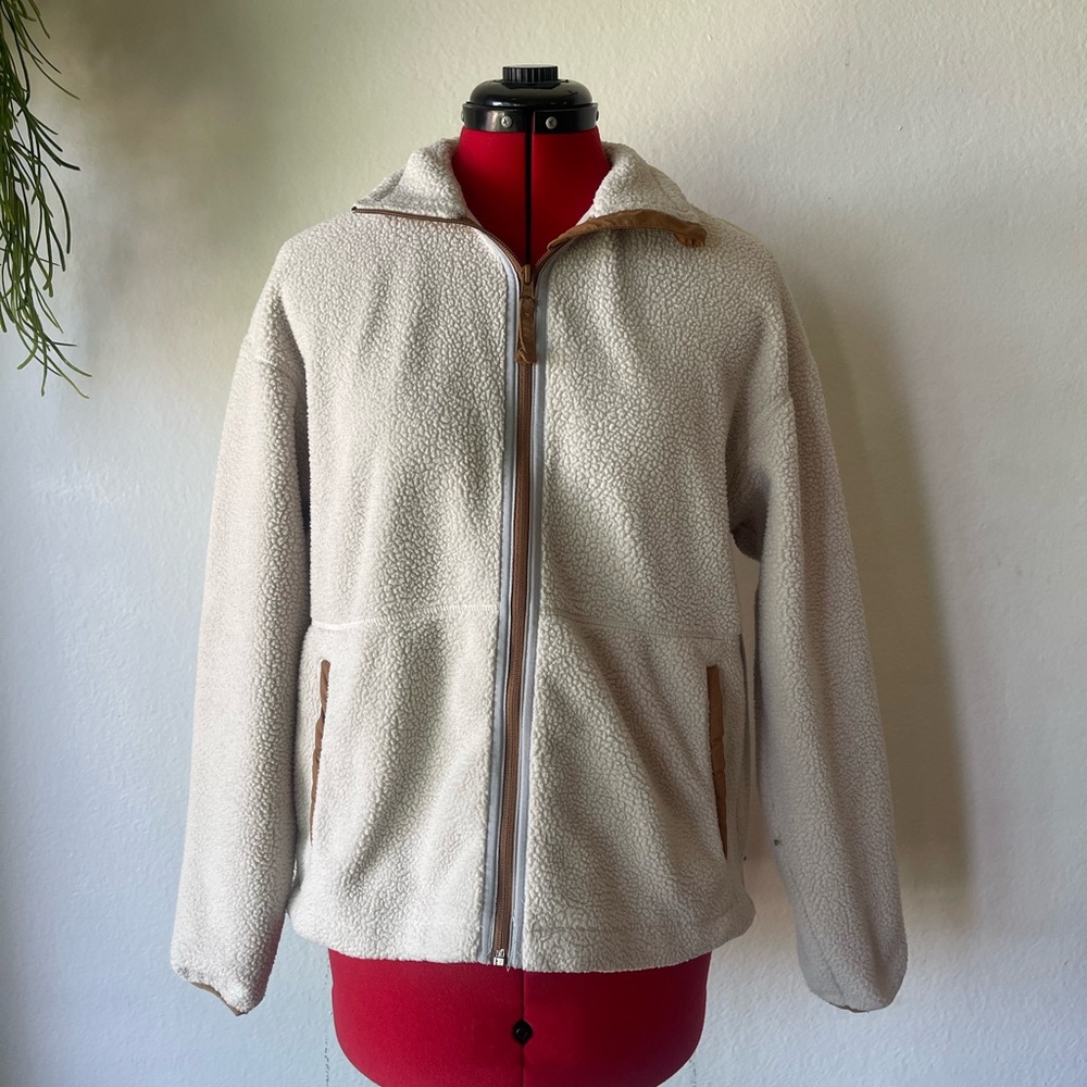 Columbia Cream Sherpa Full-Zip Jacket